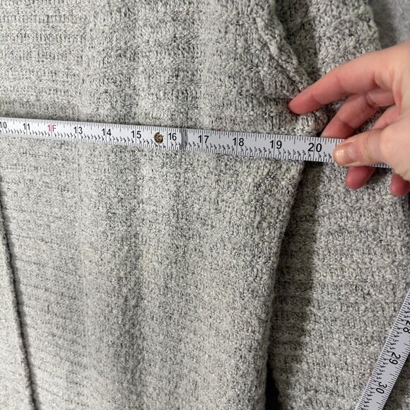 Peyton Jensen Cardigan Sweater‎ Small Gray Duster Chunky Long Lounge Cozy Comfy - Picture 8 of 13